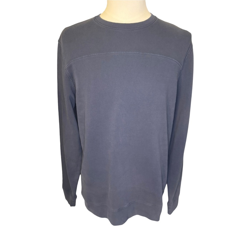 AG Adriano Goldschmied Mens Crewneck Sweatshirt Blue Cotton Blend Size Medium